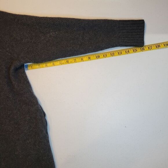 Catherine Malandrino Wool Cashmere Sweater Longline Cardigan Duster Charcoal - Picture 15 of 15